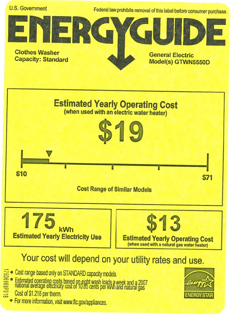 First page image of the manual for GTWN5550DWW