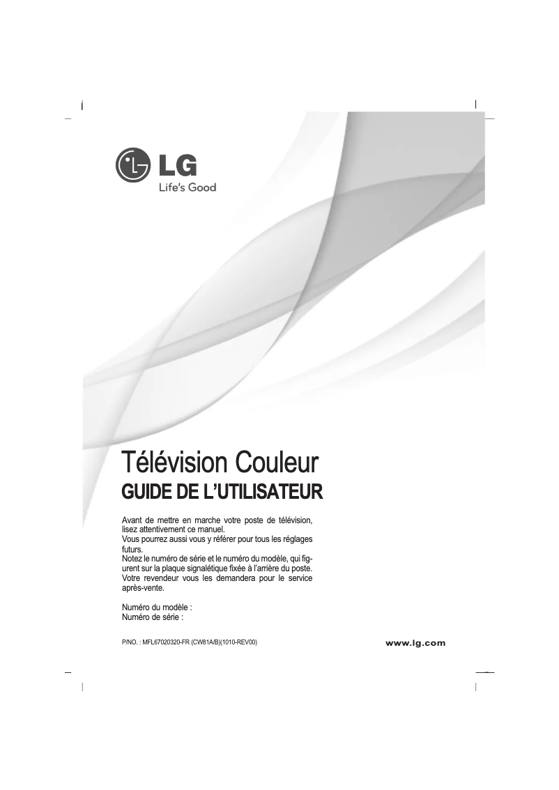 Image de la première page du manuel de l'appareil 21SC7RG