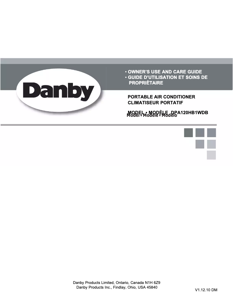 Página 1 del manual Manual de usuario Danby DPA120HB1WDB