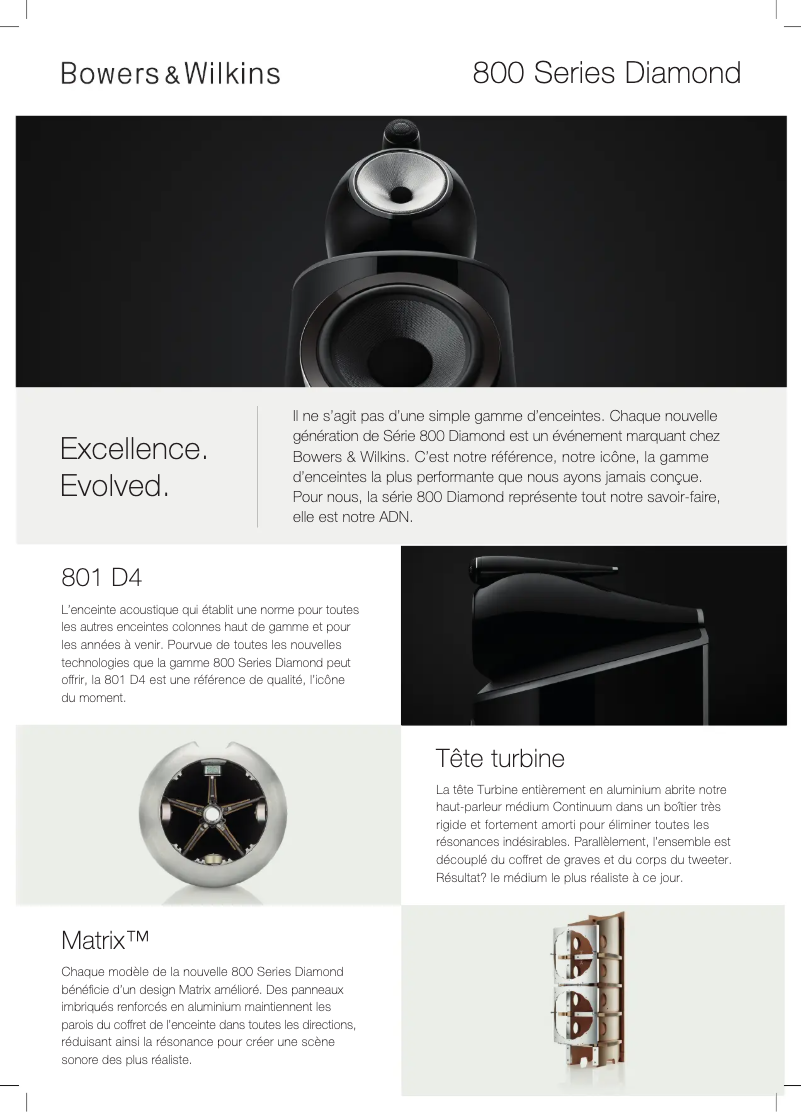 Página 1 del manual Ficha técnica Bowers & Wilkins 801 D4