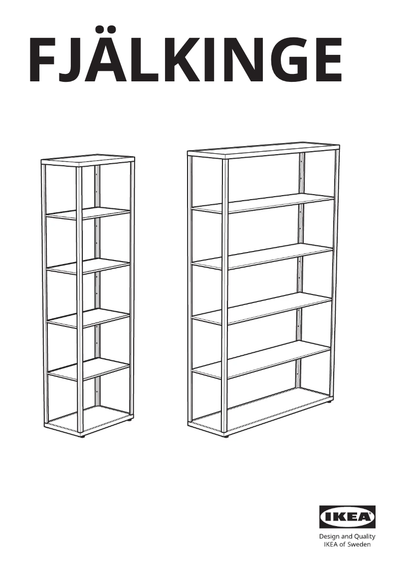 Imagen de la primera página del manual del dispositivo FJÄLKINGE 602.216.83