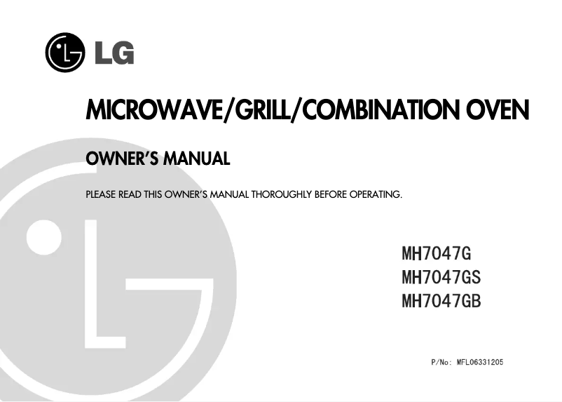 Page 1 de la notice Manuel utilisateur LG MH7047G