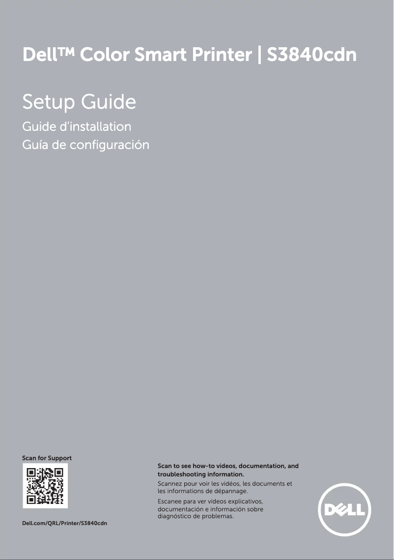 Page n°1 - Guide d'installation Dell S3840cdn