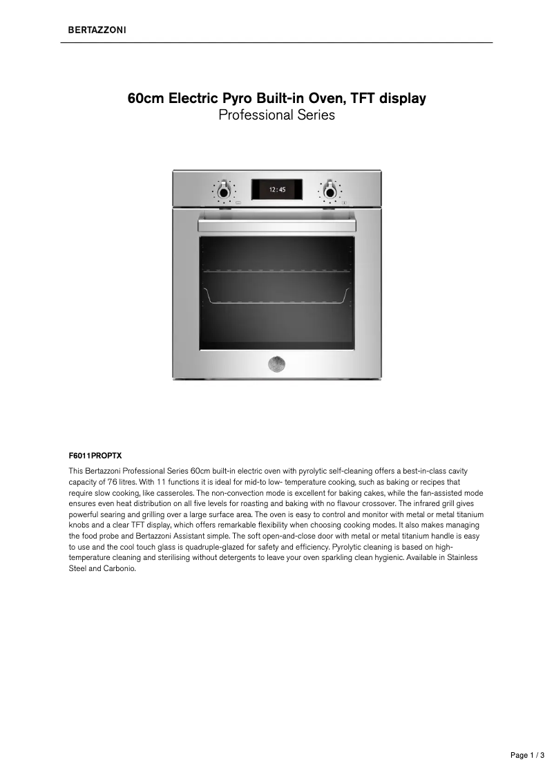 Image de la première page du manuel de l'appareil F6011PROPTX