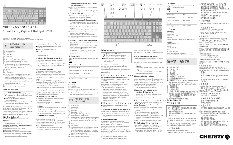 Image de la première page du manuel de l'appareil MX Board 8.0