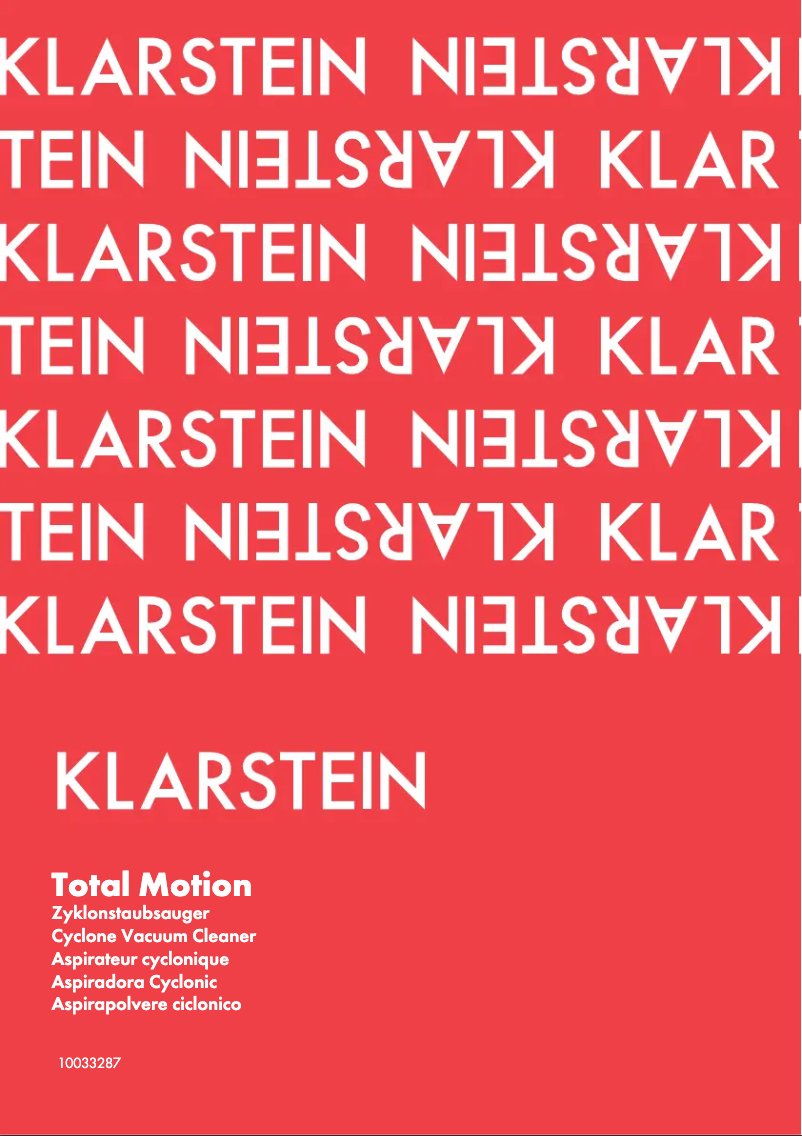 Page 1 de la notice Manuel utilisateur Klarstein Total Motion 10033287