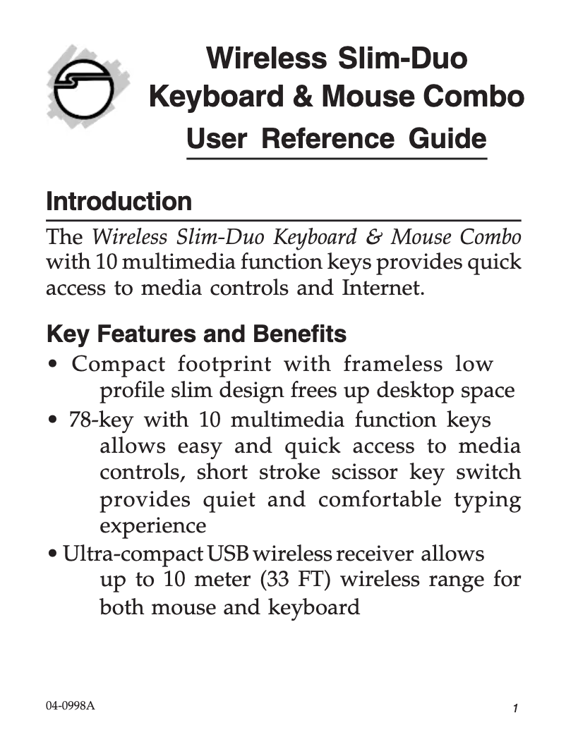 Page 1 de la notice Manuel utilisateur Siig JK-WR0H12-S1