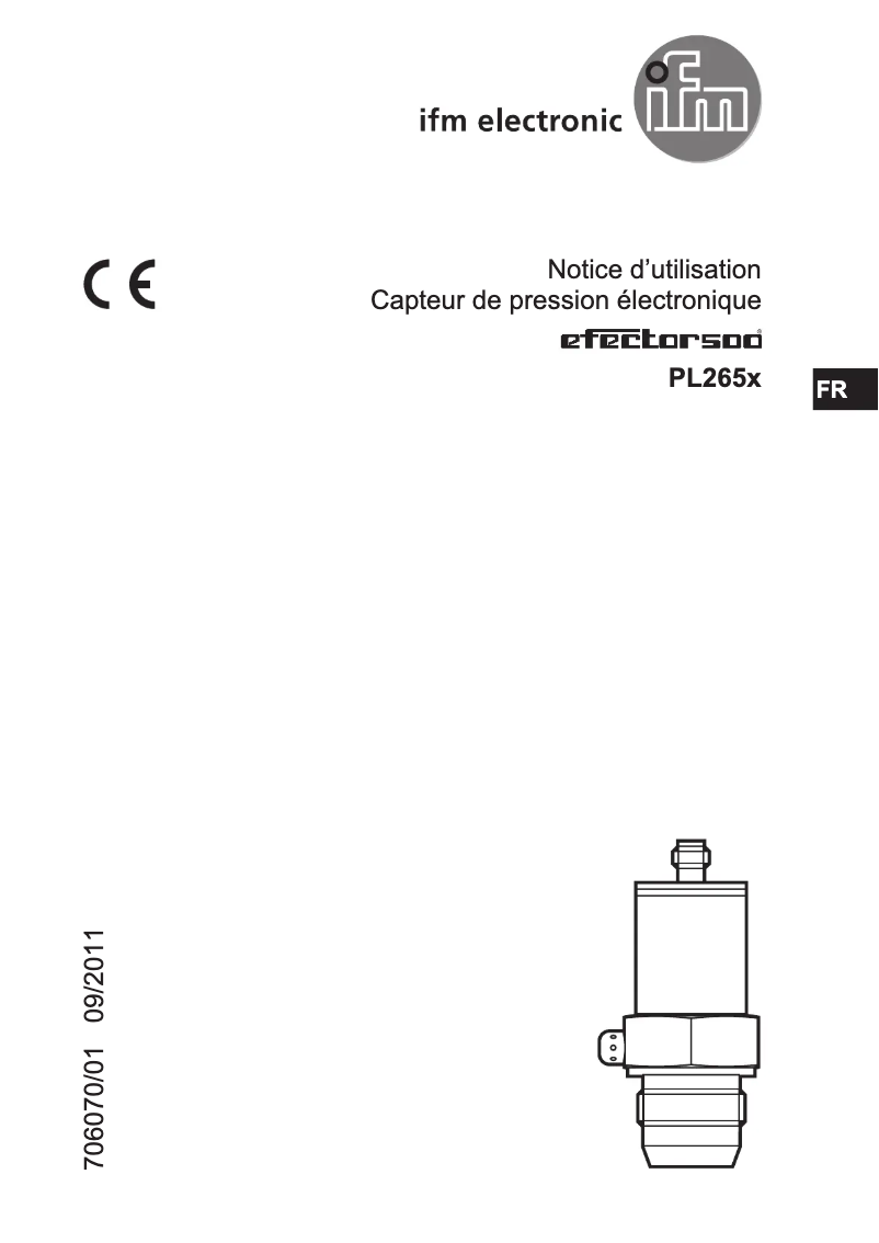 Page n°1 - Manuel utilisateur IFM PL2652