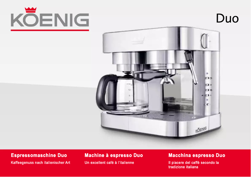 Page n°1 - Manuel utilisateur Koenig B03110 Duo