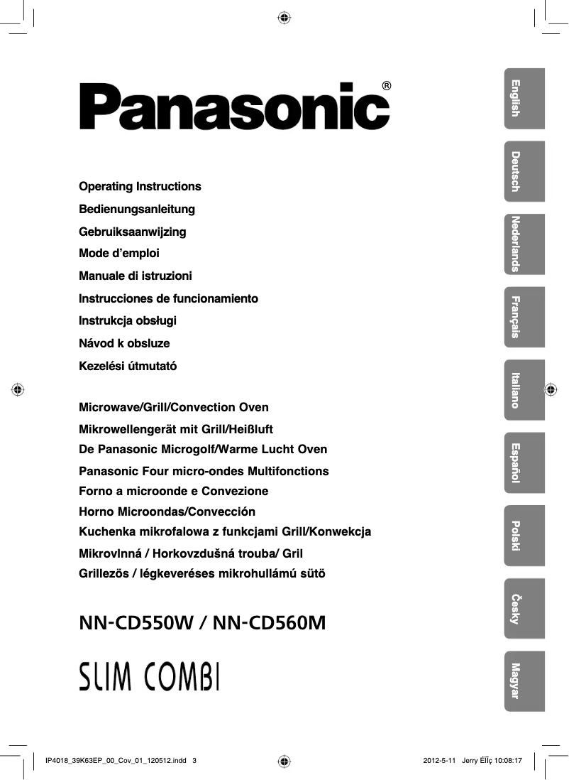 Page 1 of the manual User Manual Panasonic NN-CD550W