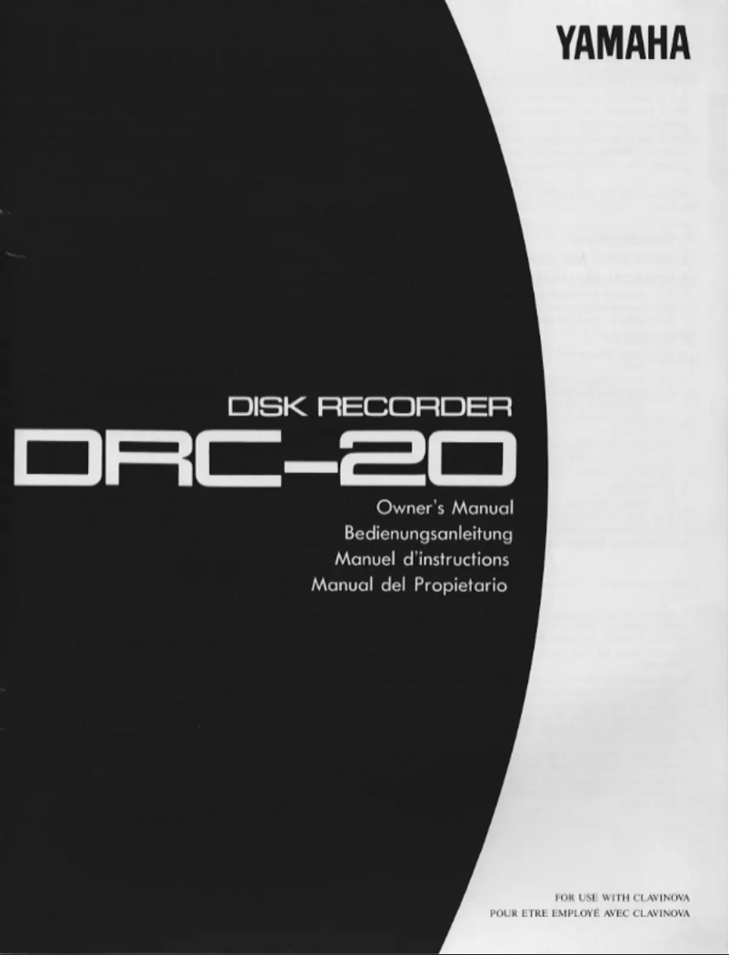 Page n°1 - Manuel utilisateur Yamaha DRC-20