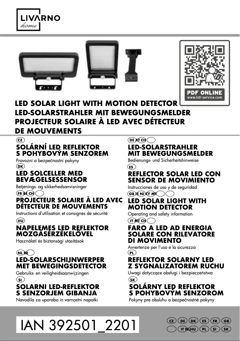 Page 1 de la notice Manuel utilisateur Livarno Lux 1020-B