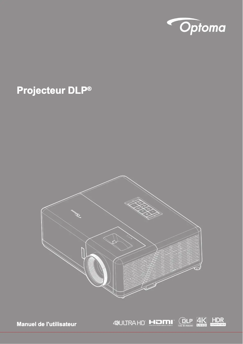 Page n°1 - Manuel utilisateur Optoma ZK400