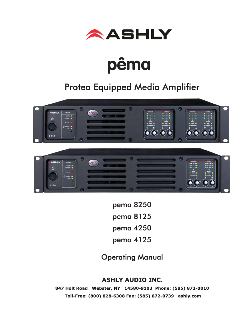 Page 1 de la notice Manuel utilisateur Ashly PEMA 4125C