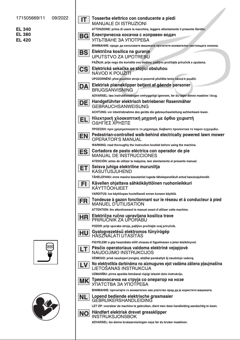 Page n°1 - Manuel utilisateur Stiga Combi 340c