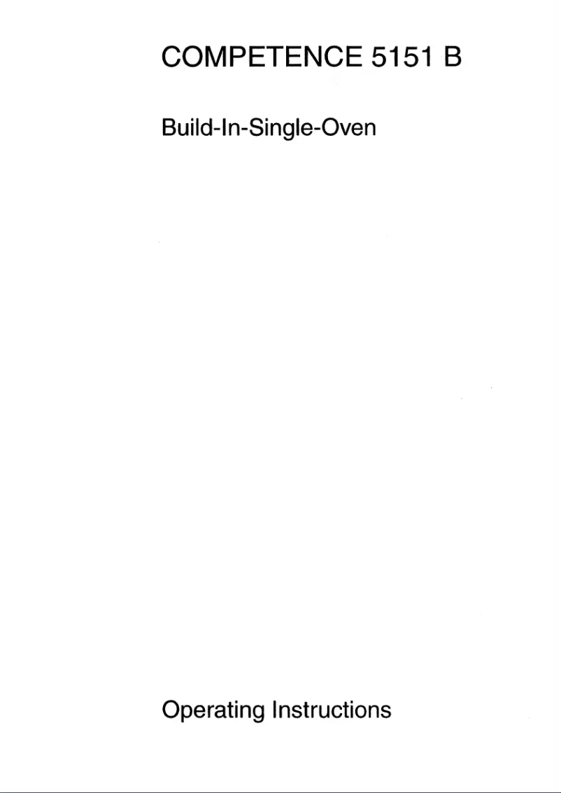 Page 1 de la notice Manuel utilisateur AEG Competence 5151 B ew