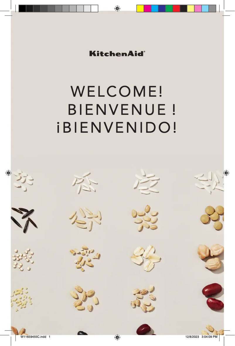 Page 1 de la notice Guide de démarrage rapide KitchenAid KGC3155