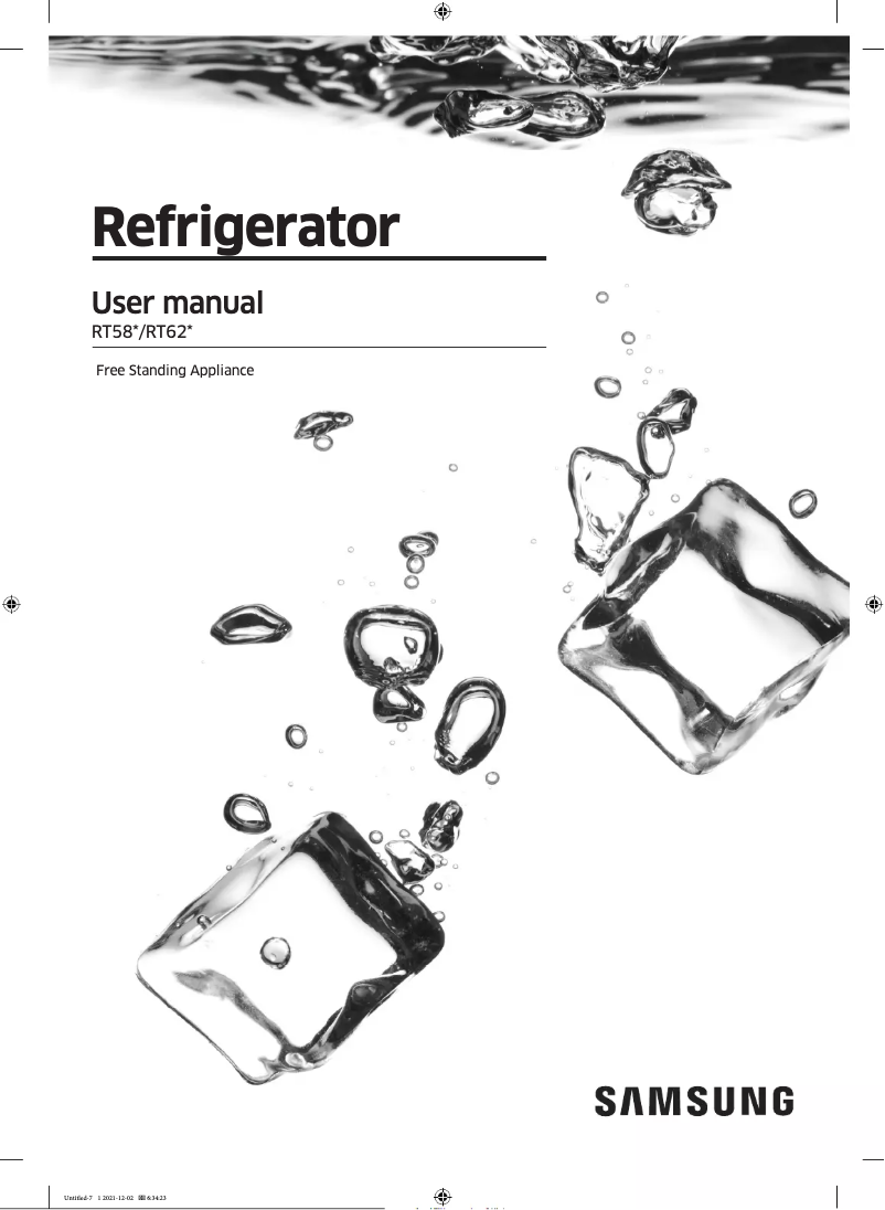 Image de la première page du manuel de l'appareil RT58K7040WW