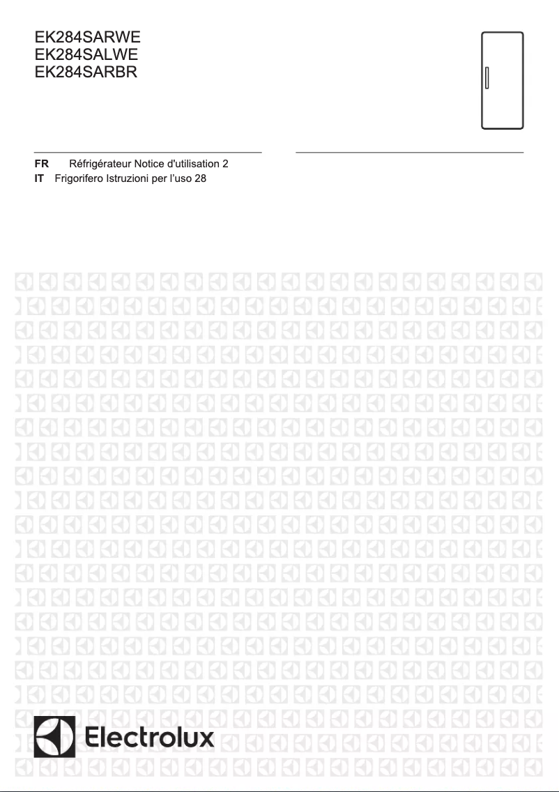 Page 1 de la notice Manuel utilisateur Electrolux EK284SALWE