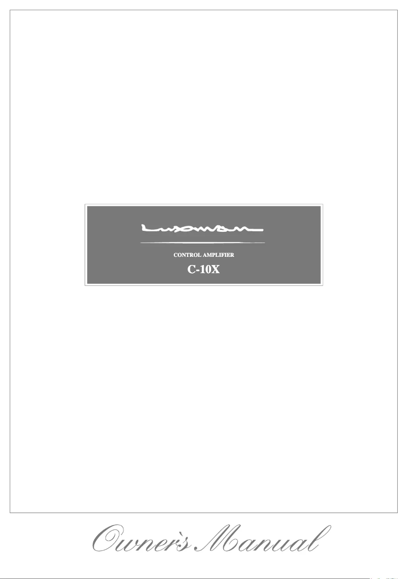 Page 1 de la notice Manuel utilisateur Luxman C-10X