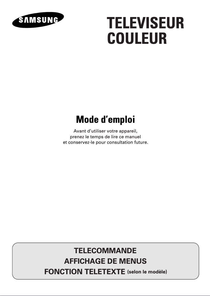 Page 1 de la notice Manuel utilisateur Samsung CZ-21M063Z