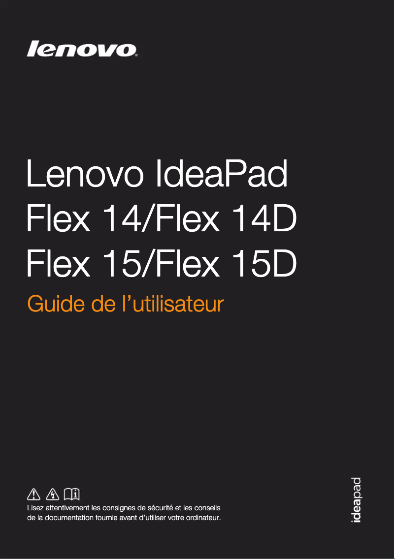 Page 1 de la notice Manuel utilisateur Lenovo IdeaPad Flex 14