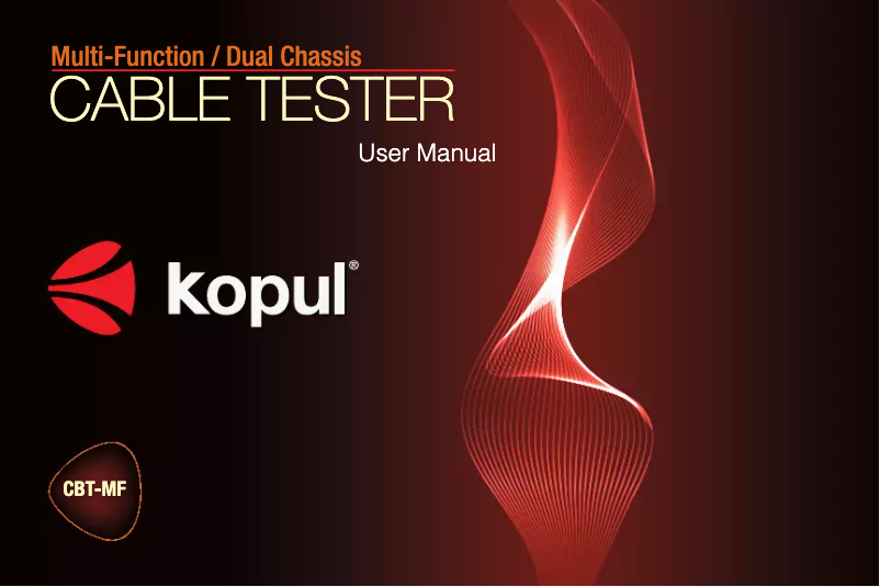 Page 1 de la notice Manuel utilisateur Kopul CBT-MF