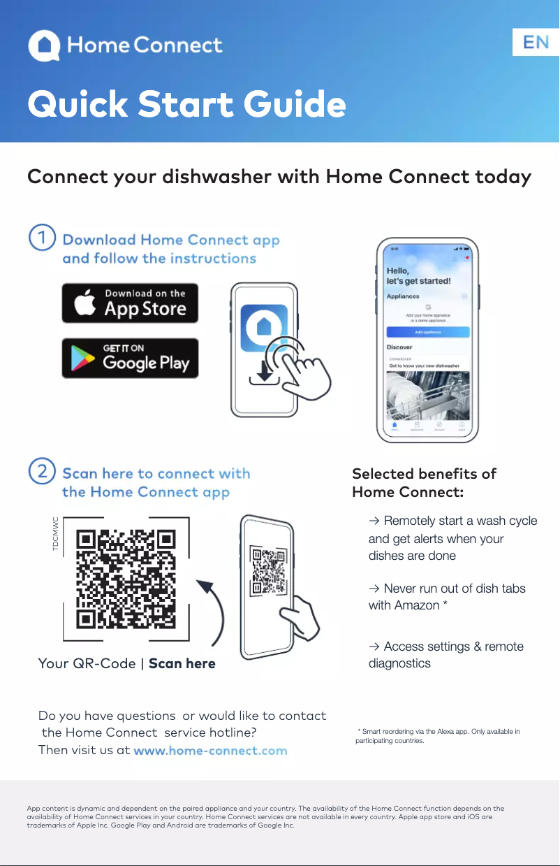 Page 1 de la notice Guide de démarrage rapide Thermador DWHD760CFM