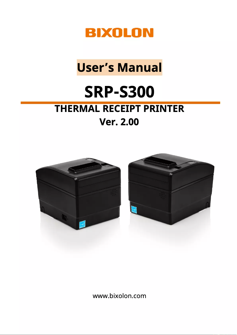 Page n°1 - Manuel utilisateur Bixolon SRP-S320