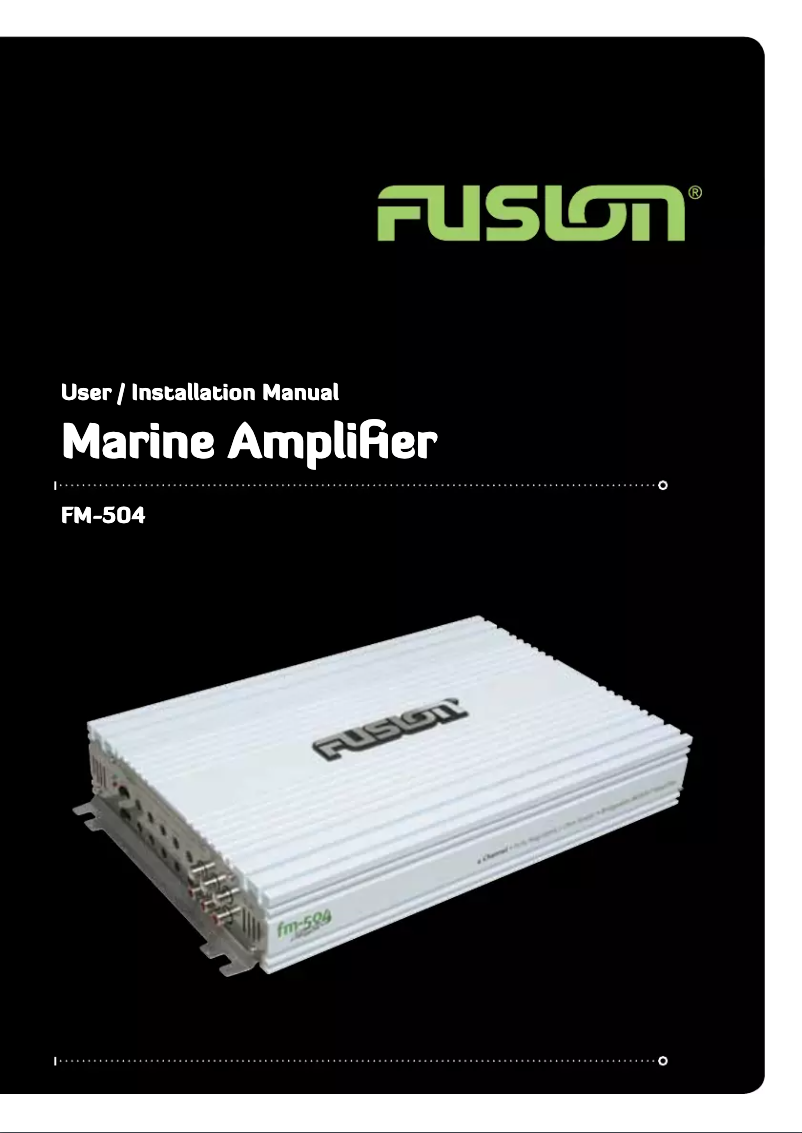 Page 1 de la notice Manuel utilisateur Fusion FM-504