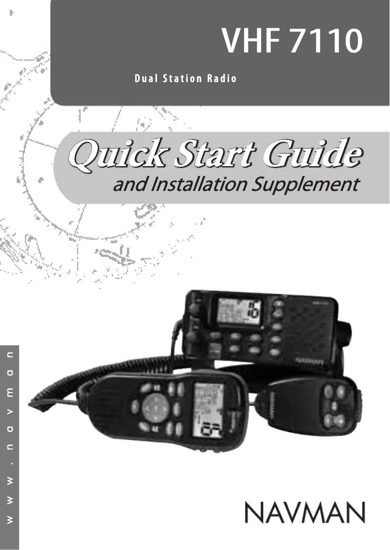 Page n°1 - Manuel utilisateur Navman VHF 7110