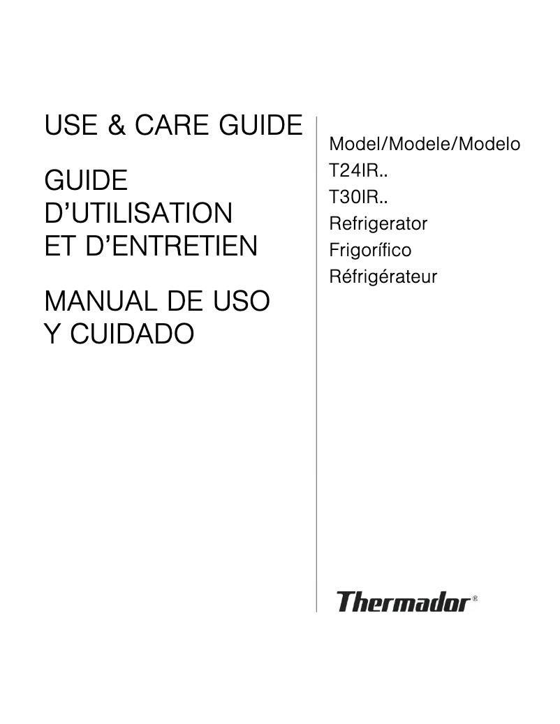 Page 1 de la notice Manuel utilisateur Thermador T30IR800SP