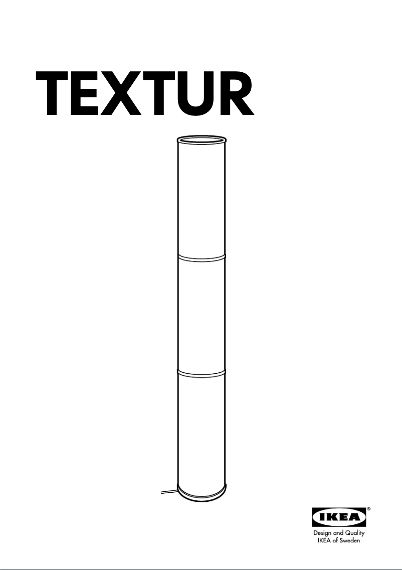 Page 1 de la notice Manuel utilisateur Ikea TEXTUR