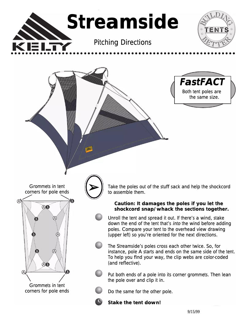 Page 1 de la notice Manuel utilisateur Kelty Streamside 2