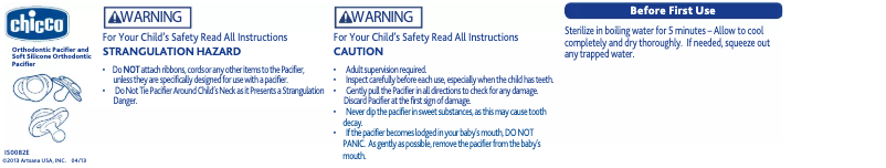 Page 1 de la notice Manuel utilisateur Chicco Orthodontic