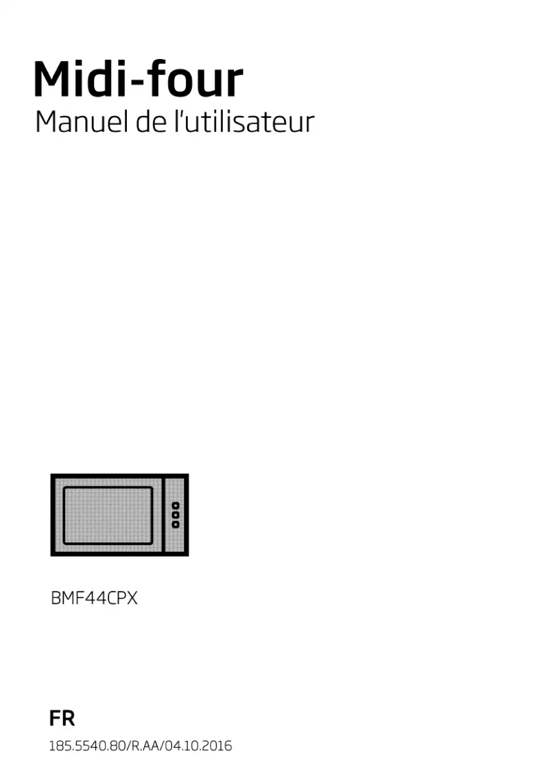 Image de la première page du manuel de l'appareil BMF44CPX