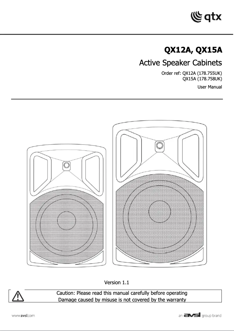Image de la première page du manuel de l'appareil QX15A