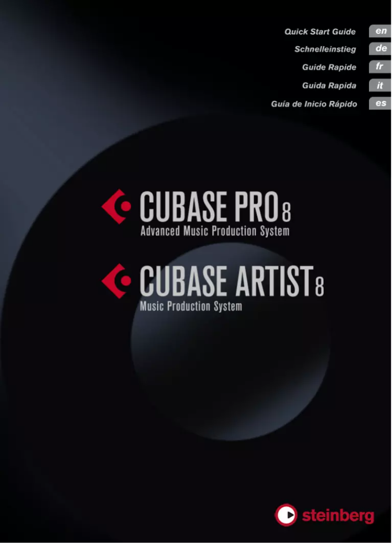 Image de la première page du manuel de l'appareil Cubase Pro 8