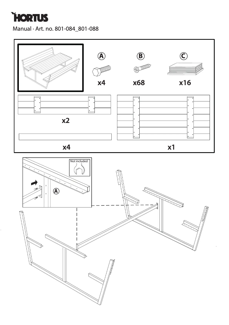 Page 1 of the manual User Manual Hortus 801-088
