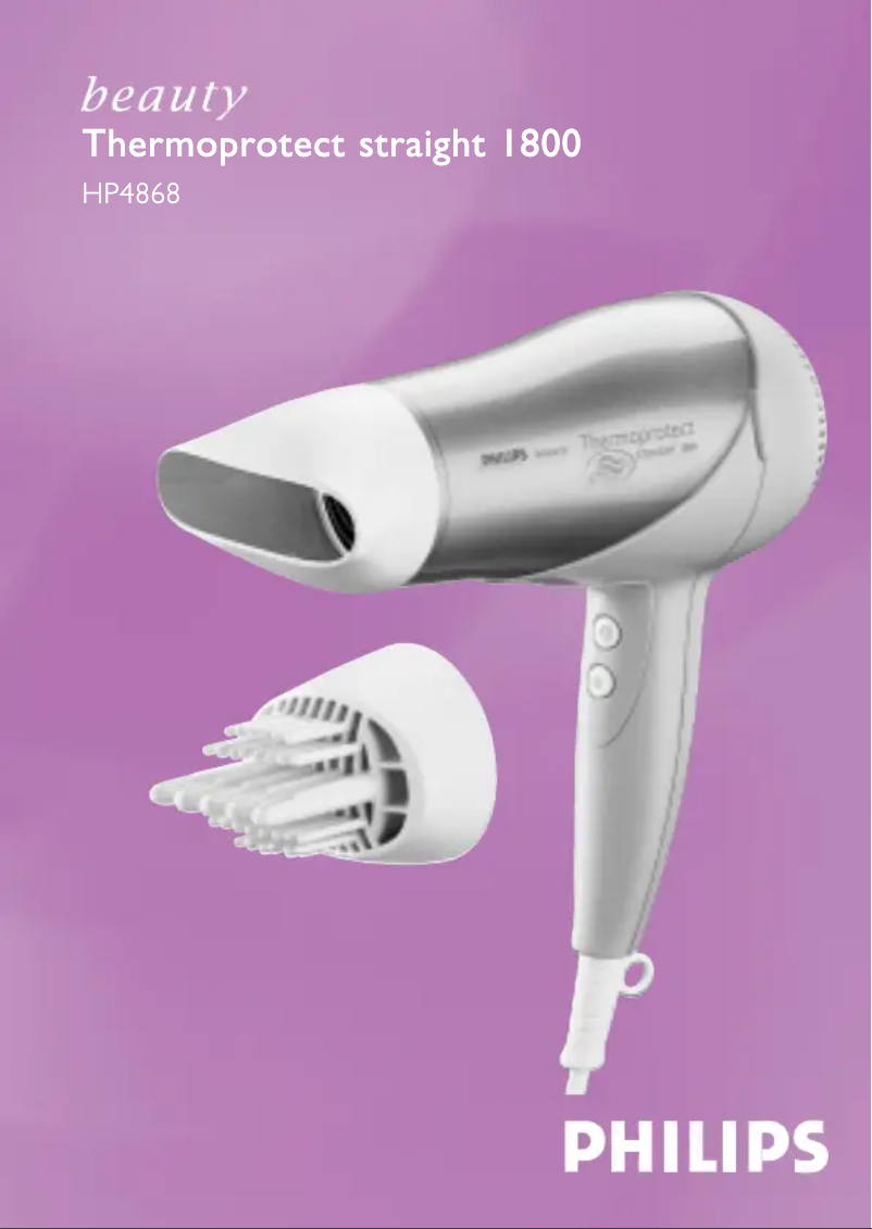 Page n°1 - Manuel utilisateur Philips Thermoprotect straight HP4868