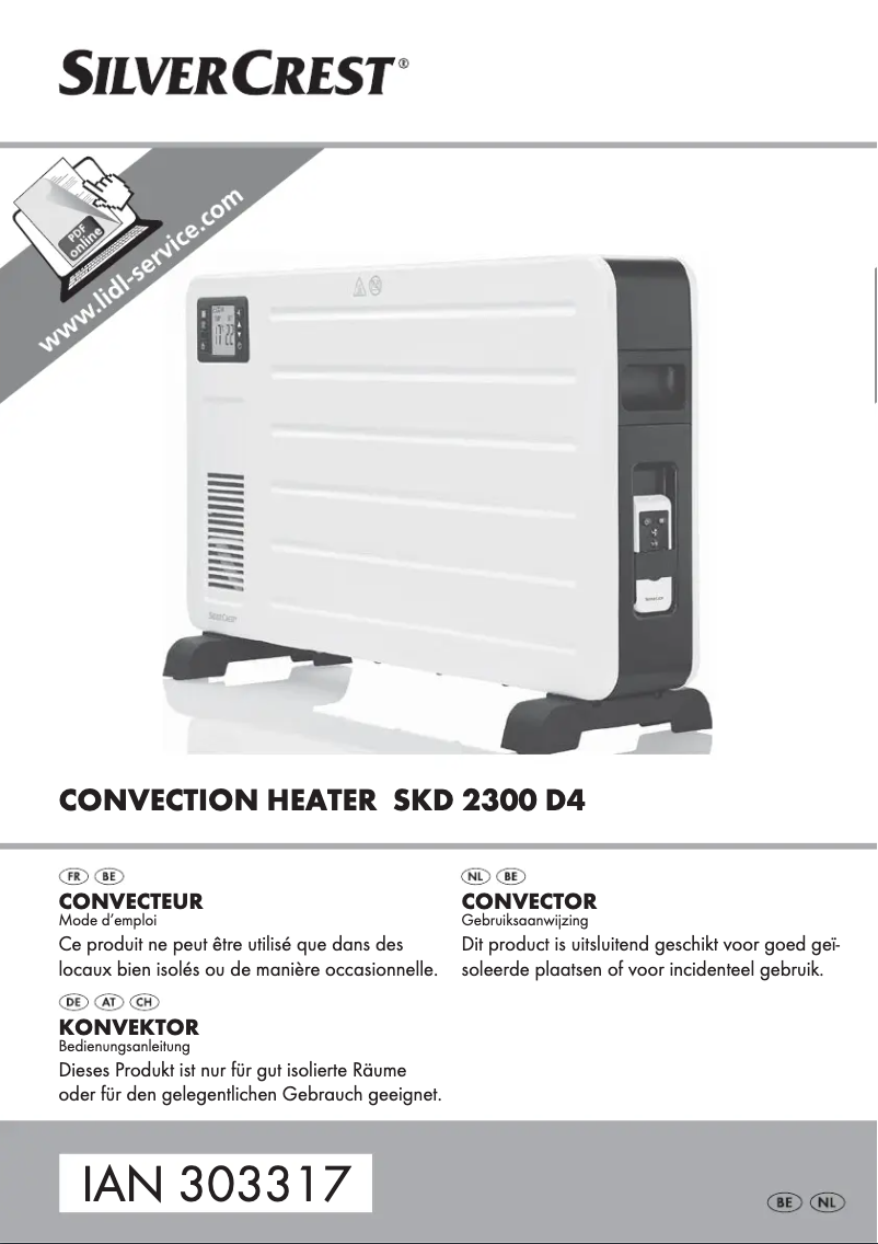 Page n°1 - Manuel utilisateur SilverCrest SKD 2300 D4