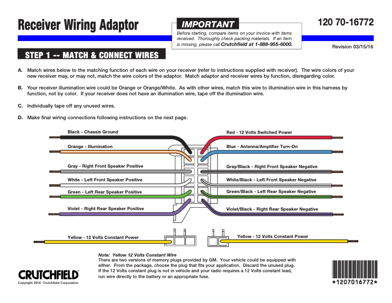 Page n°1 - Manuel utilisateur Metra 70-16772