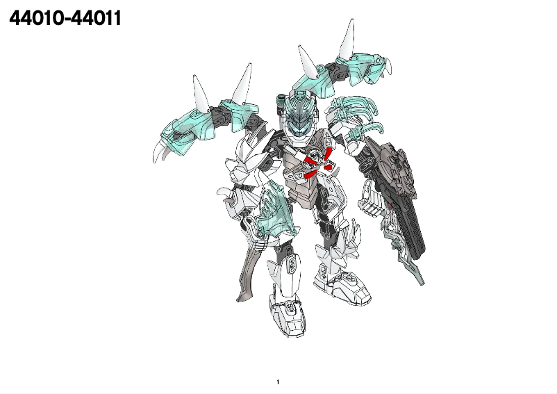 Page 1 de la notice Manuel utilisateur Lego Hero Factory 44011