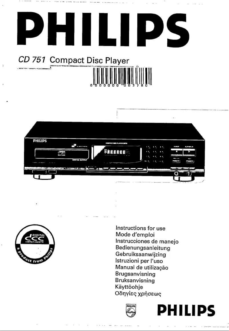 Page n°1 - Manuel utilisateur Philips CD751