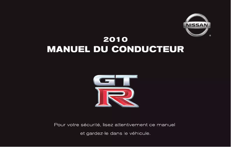 Image de la première page du manuel de l'appareil GT-R (2010)