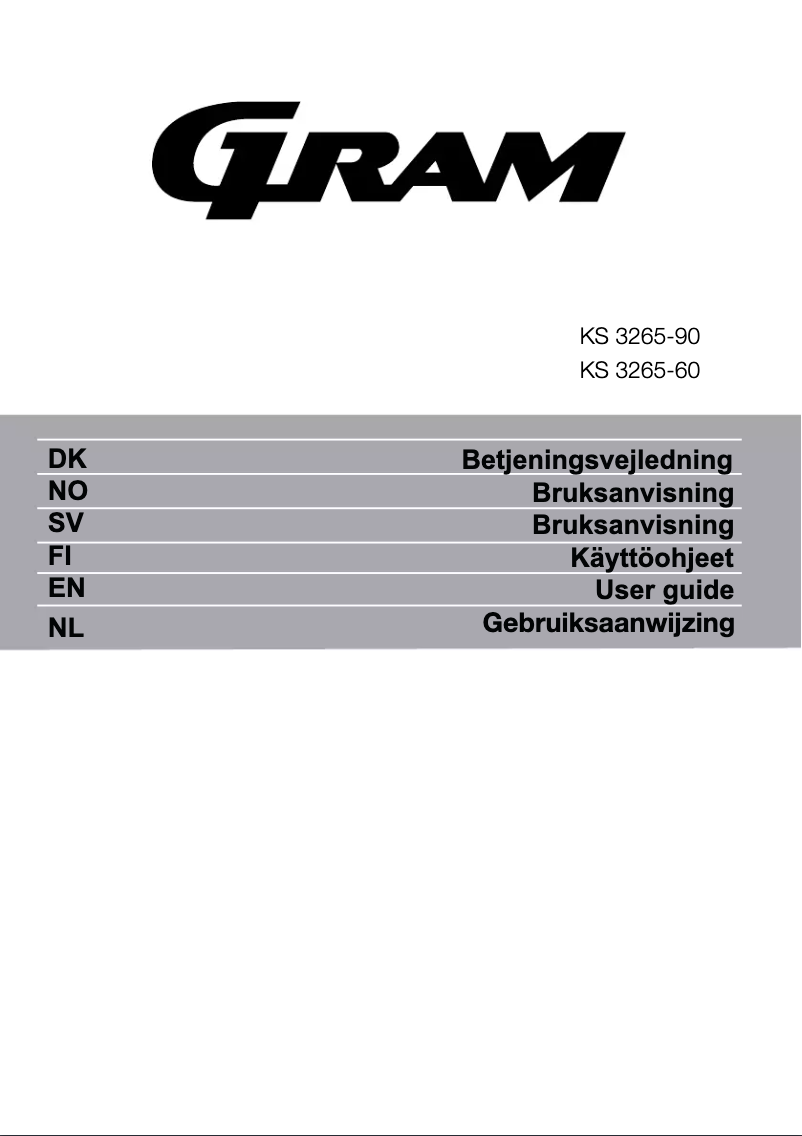 Page n°1 - Manuel utilisateur Gram KS 3265-90