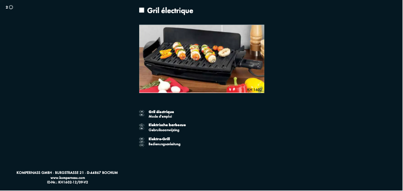 Image de la première page du manuel de l'appareil KH 1602