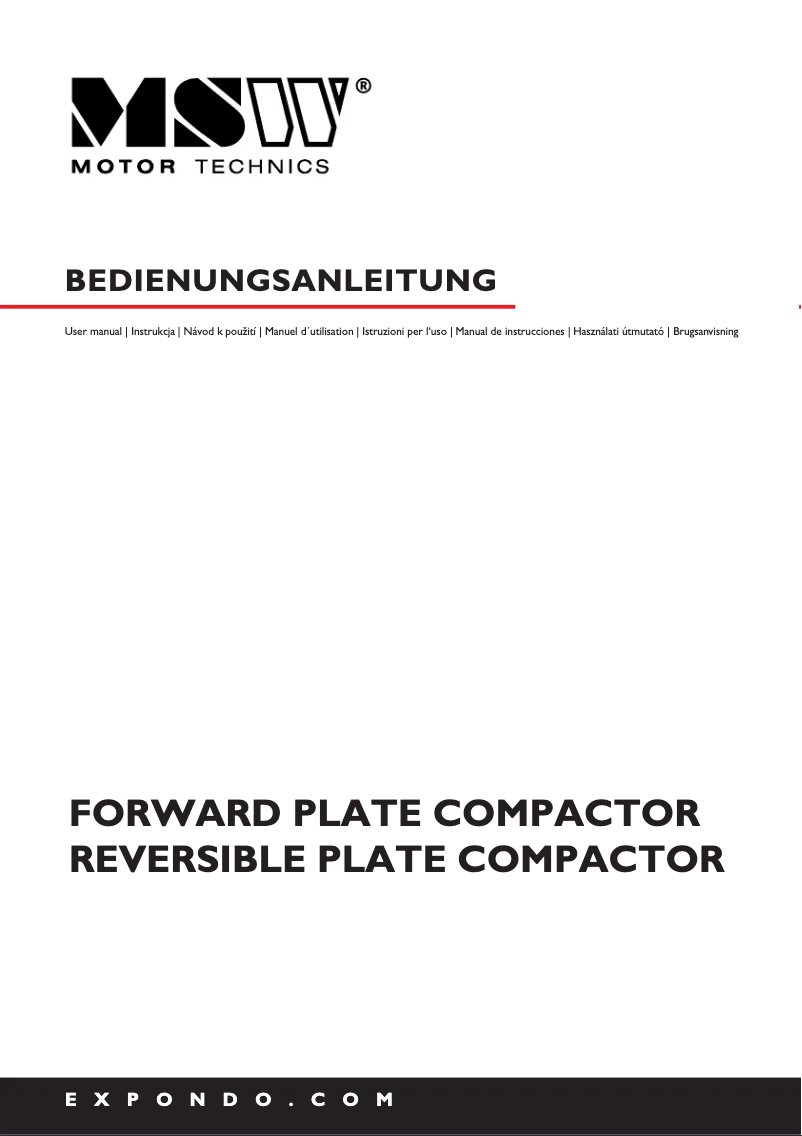 Image de la première page du manuel de l'appareil MSW-FPLAT35 WMAX