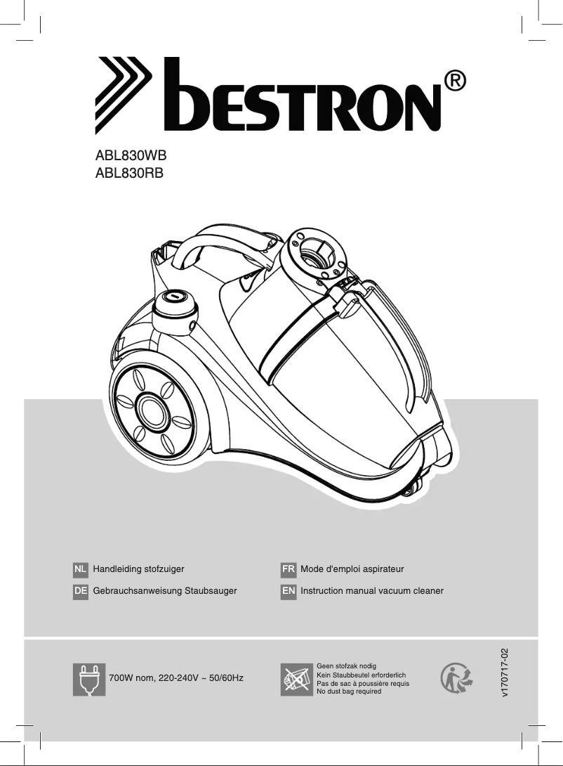 Página 1 del manual Manual de usuario Bestron ABL830WB