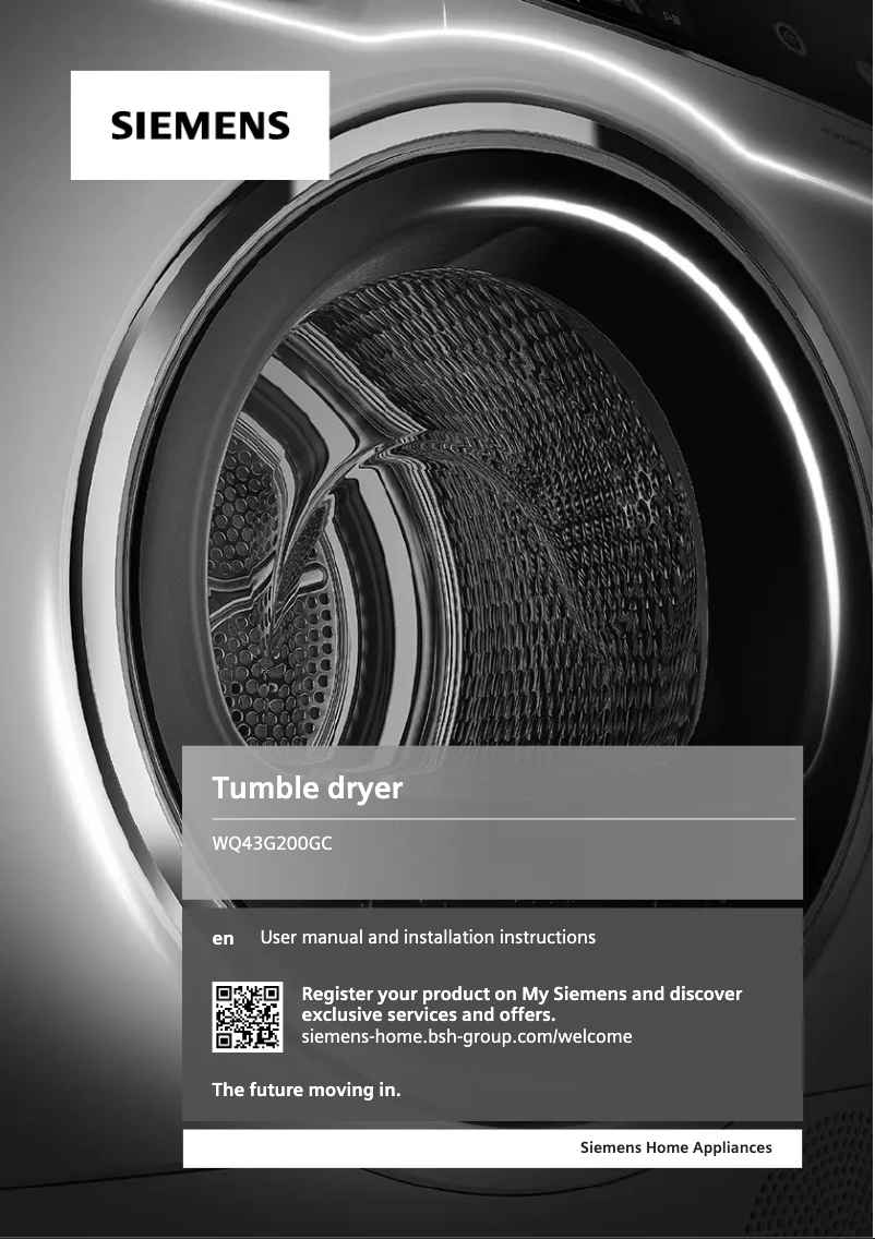 Page 1 de la notice Manuel utilisateur Siemens WQ43G200GC